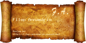 Filep Annamária névjegykártya